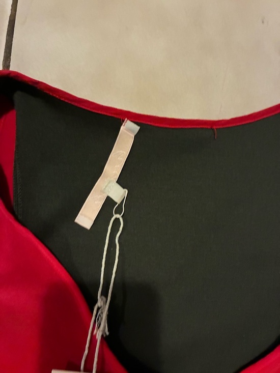 Hutch Red Overlay Top with Black Dress - Picture 4 of 6